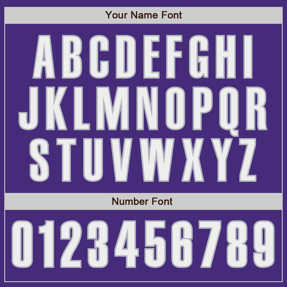 Custom Purple White-Gray Authentic Baseball Jersey - Sky-Custom