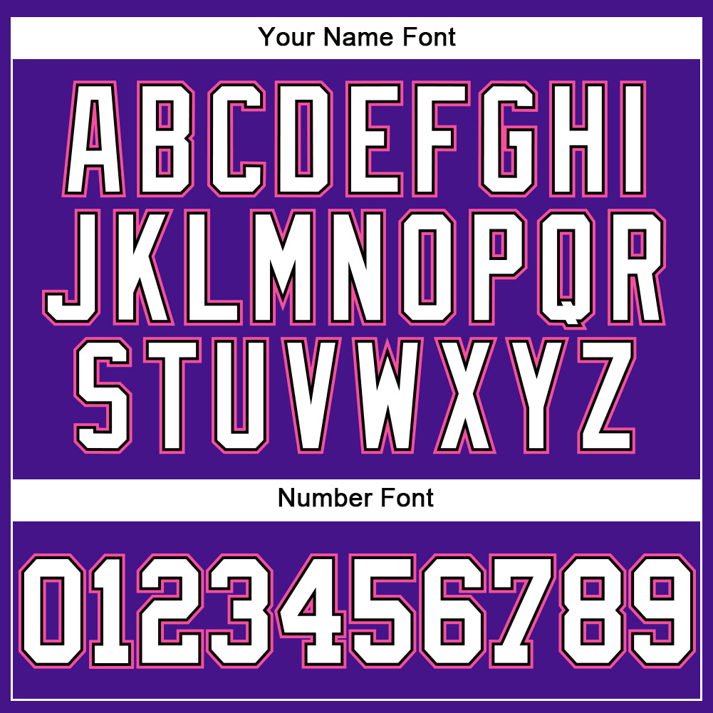 Custom Purple Black-Pink Mesh Authentic Throwback Baseball Jersey - Sky-Custom