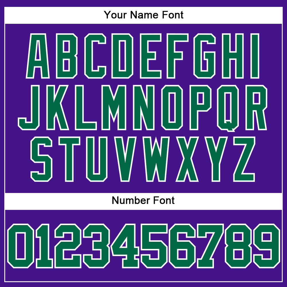 Custom Purple Kelly Green-White Mesh Authentic Throwback Baseball Jersey - Sky-Custom