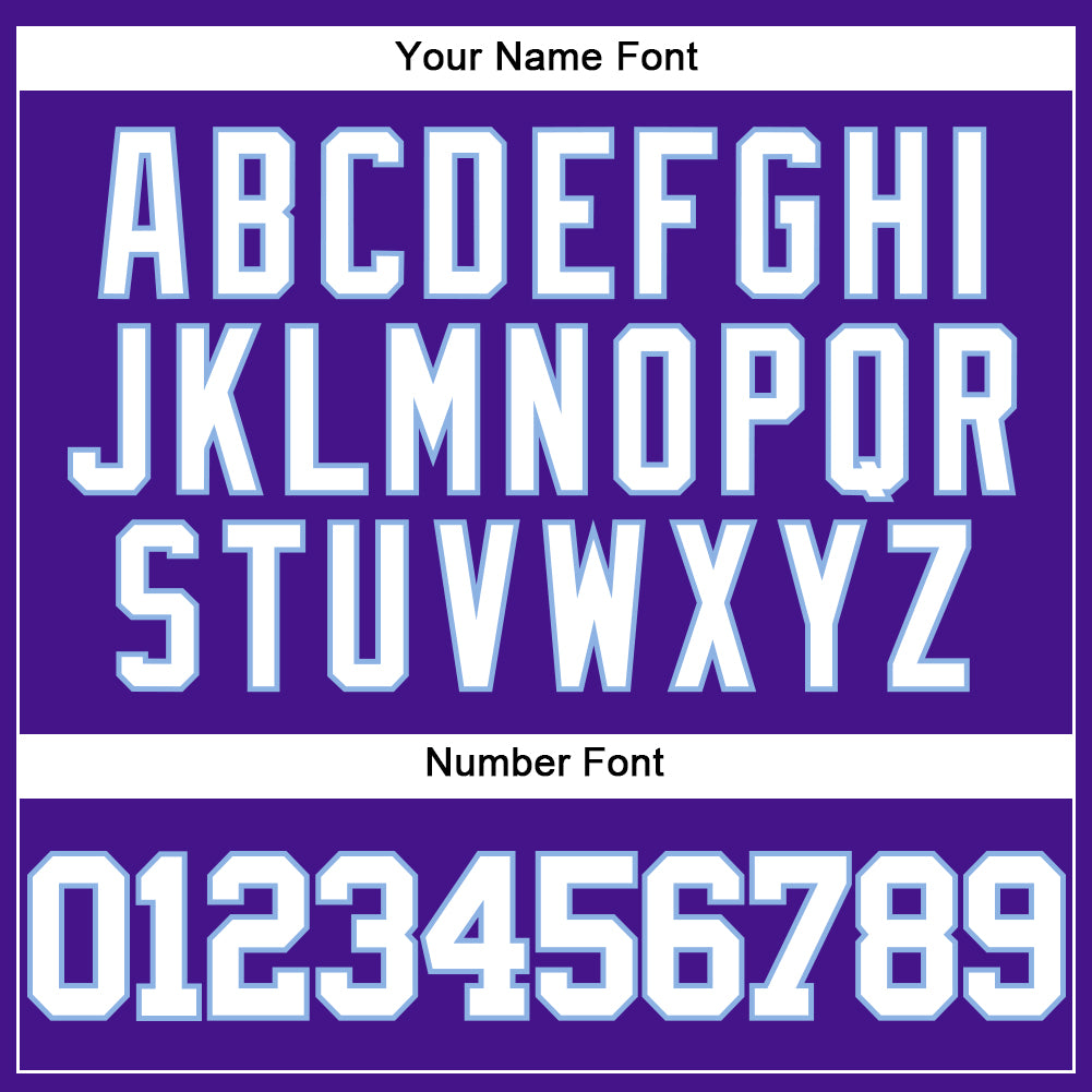 Custom Purple White-Light Blue Mesh Authentic Throwback Baseball Jersey - Sky-Custom