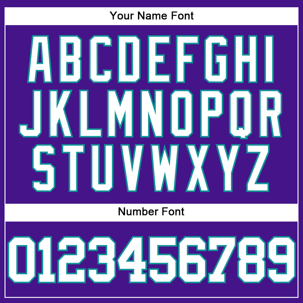 Custom Purple White-Teal Mesh Authentic Throwback Baseball Jersey - Sky-Custom