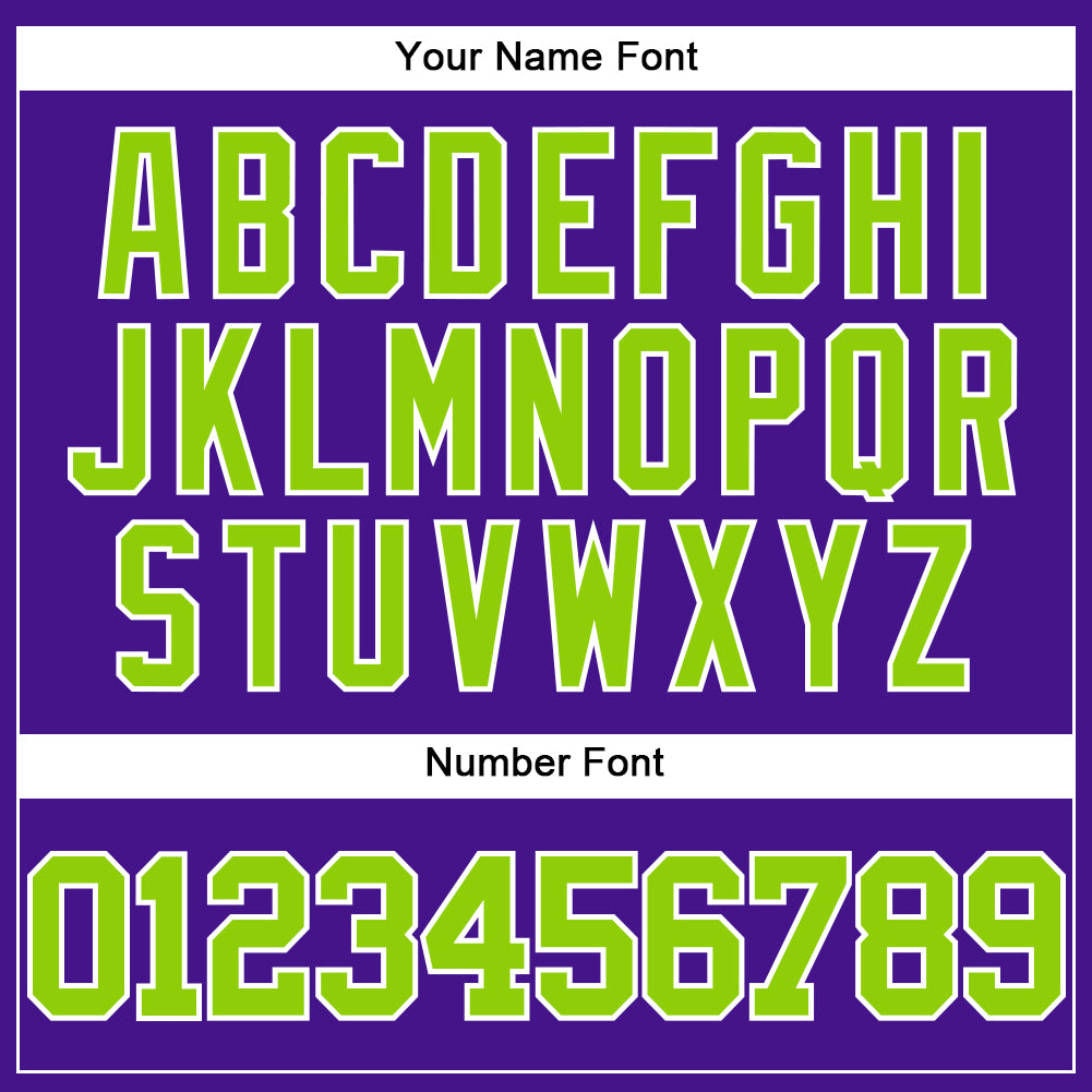 Custom Purple Neon Green-White Mesh Authentic Throwback Baseball Jersey - Sky-Custom