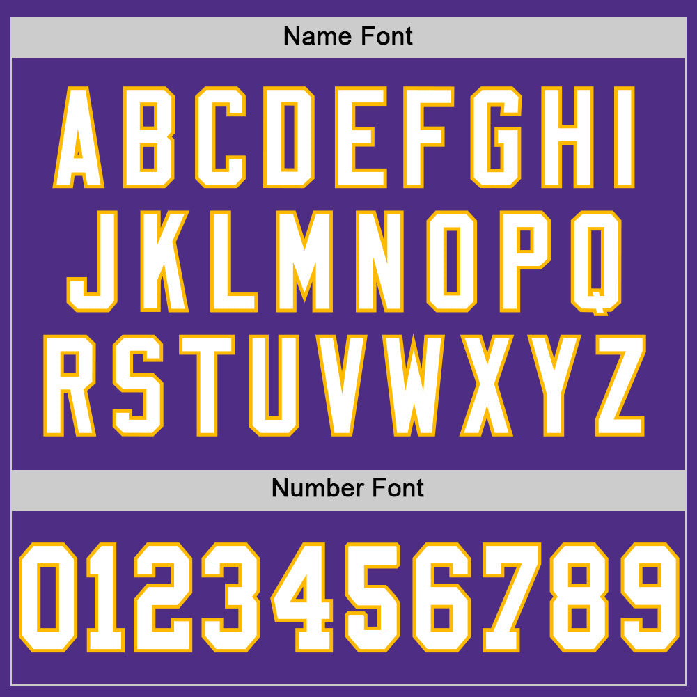 Custom Purple White-Gold Mesh Authentic Throwback Football Jersey - Sky-Custom