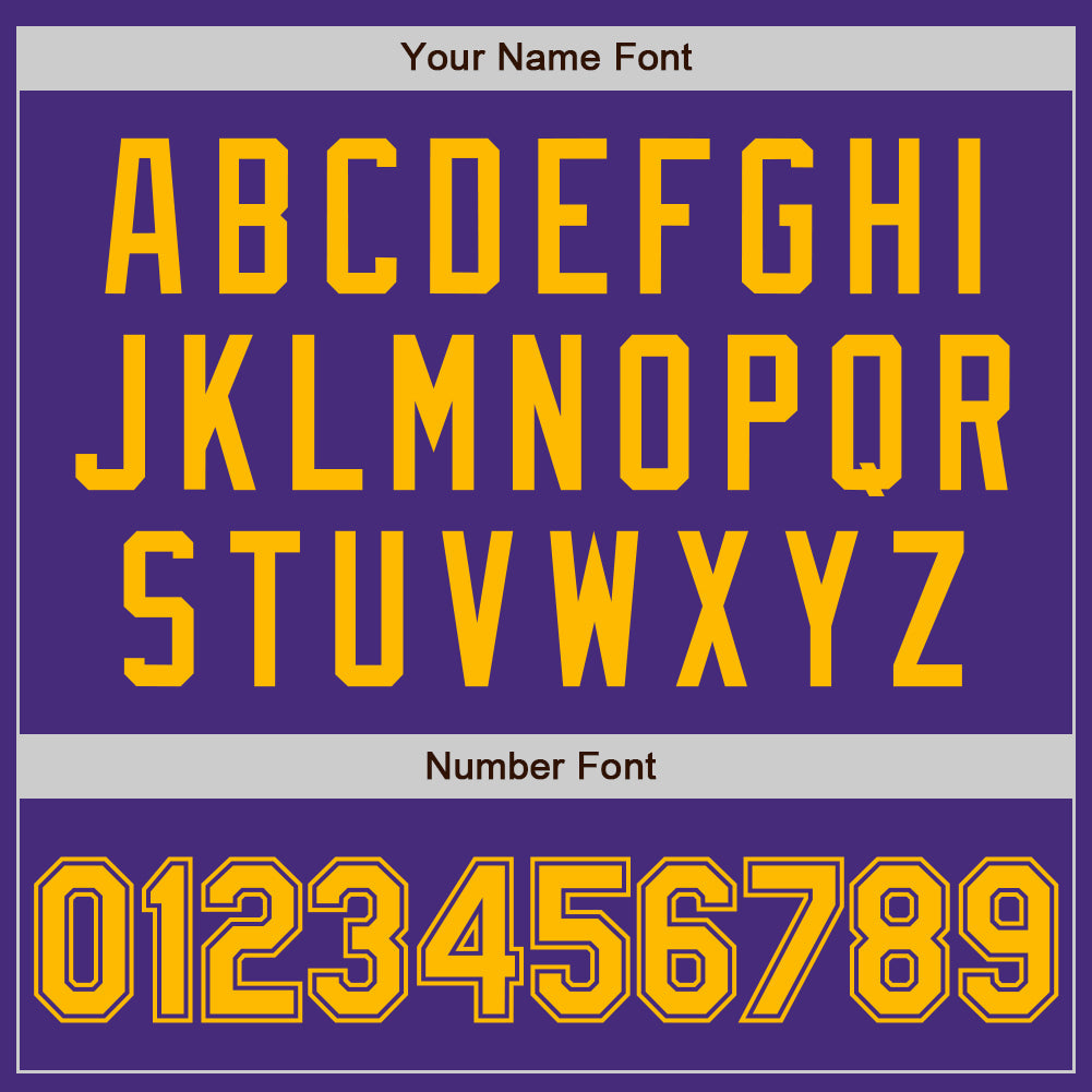 Custom Purple Gold Authentic Baseball Jersey - Sky-Custom