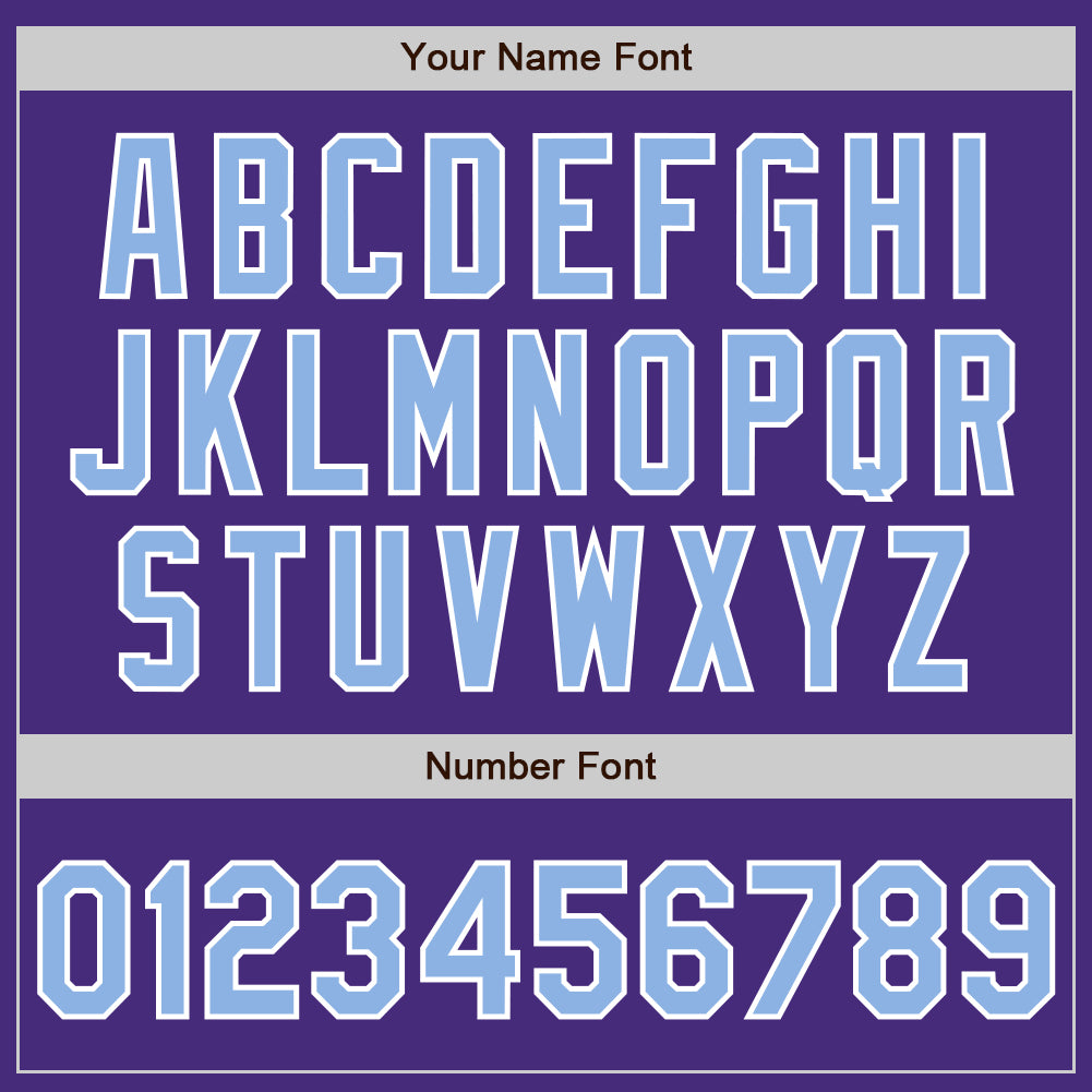 Custom Purple Light Blue-White Authentic Baseball Jersey - Sky-Custom
