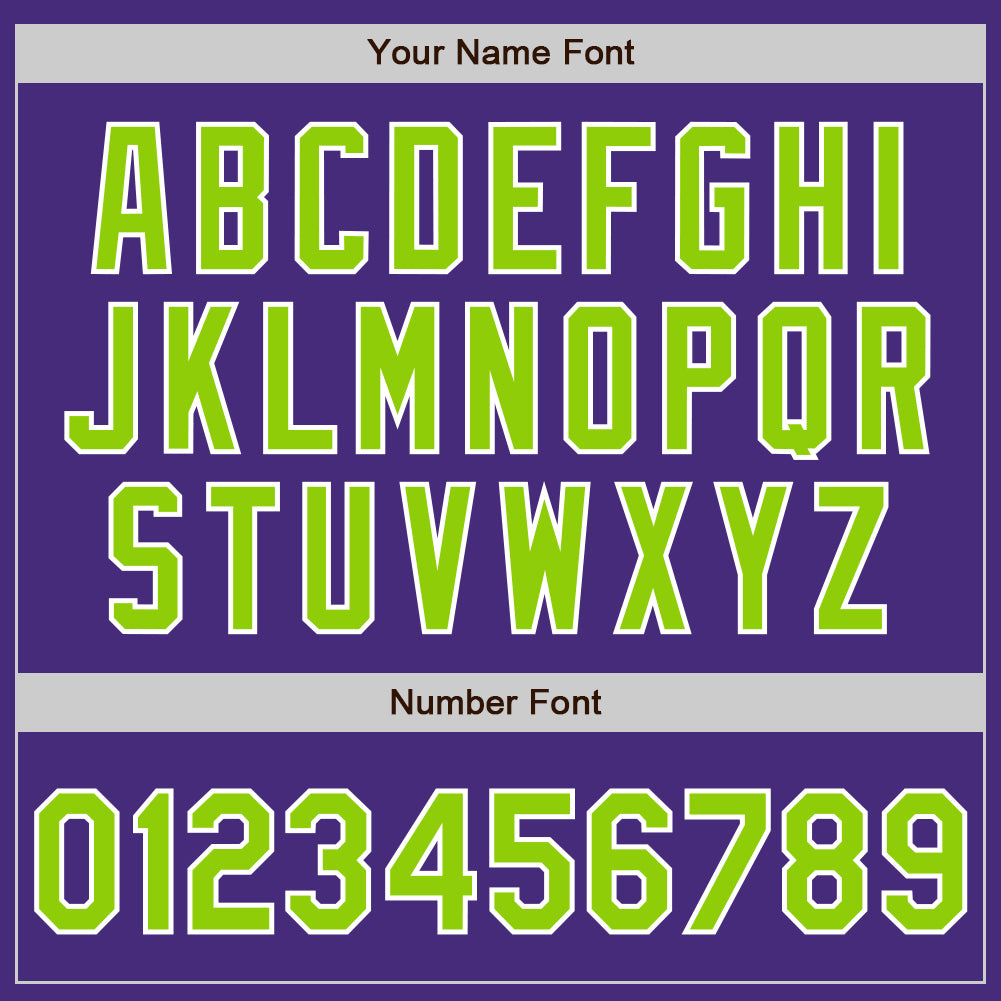 Custom Purple Neon Green-White Authentic Baseball Jersey - Sky-Custom