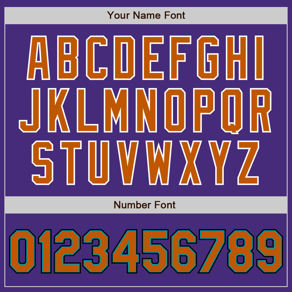 Custom Purple Texas Orange Teal Black-White Authentic Baseball Jersey - Sky-Custom