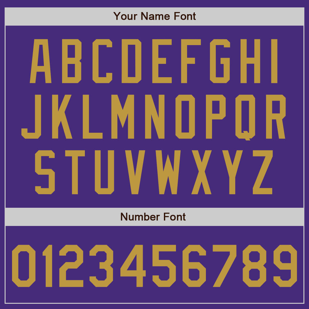Custom Purple Old Gold Authentic Baseball Jersey - Sky-Custom