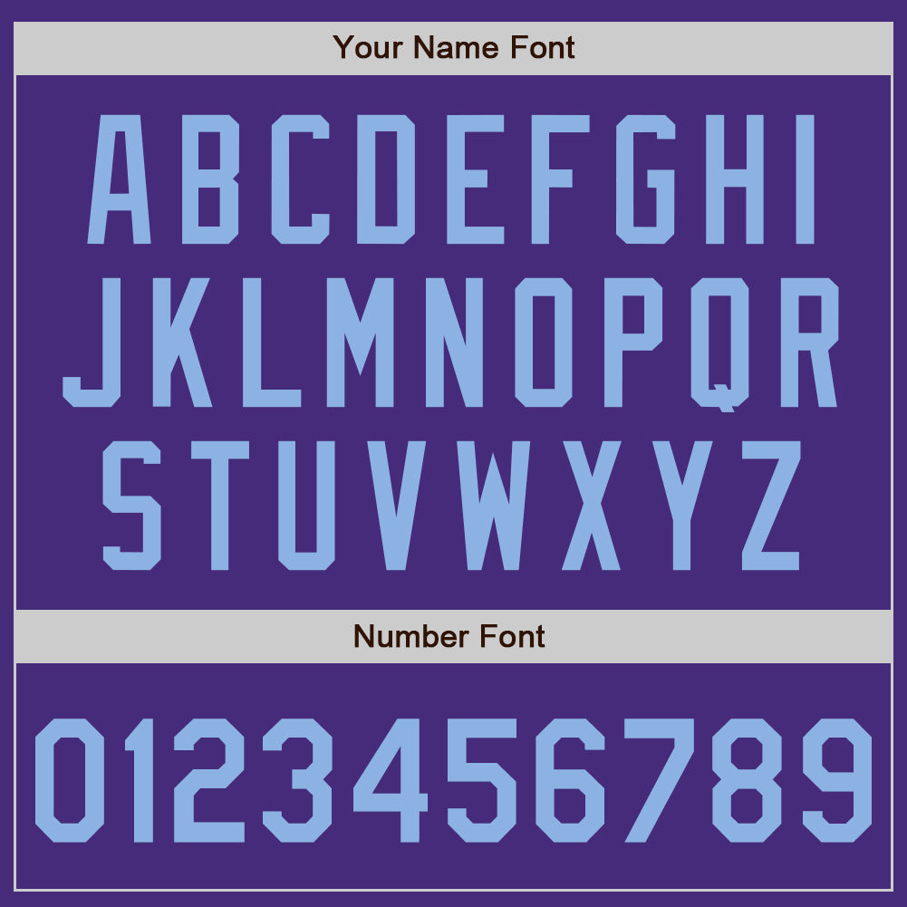 Custom Purple Light Blue Authentic Baseball Jersey - Sky-Custom