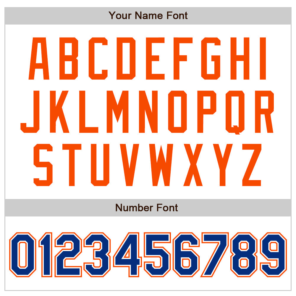 Custom White Royal-Orange Authentic Raglan Sleeves Baseball Jersey - Sky-Custom