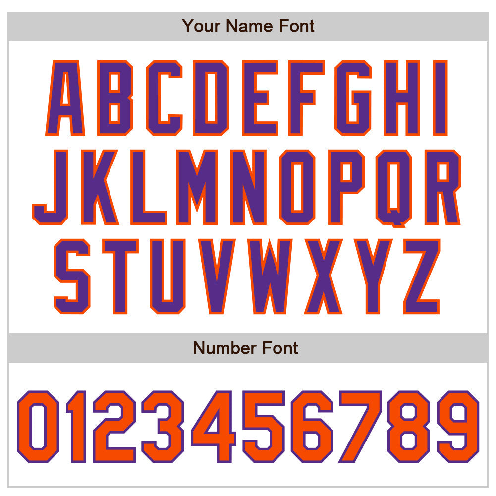 Custom White Orange-Purple Authentic Raglan Sleeves Baseball Jersey - Sky-Custom