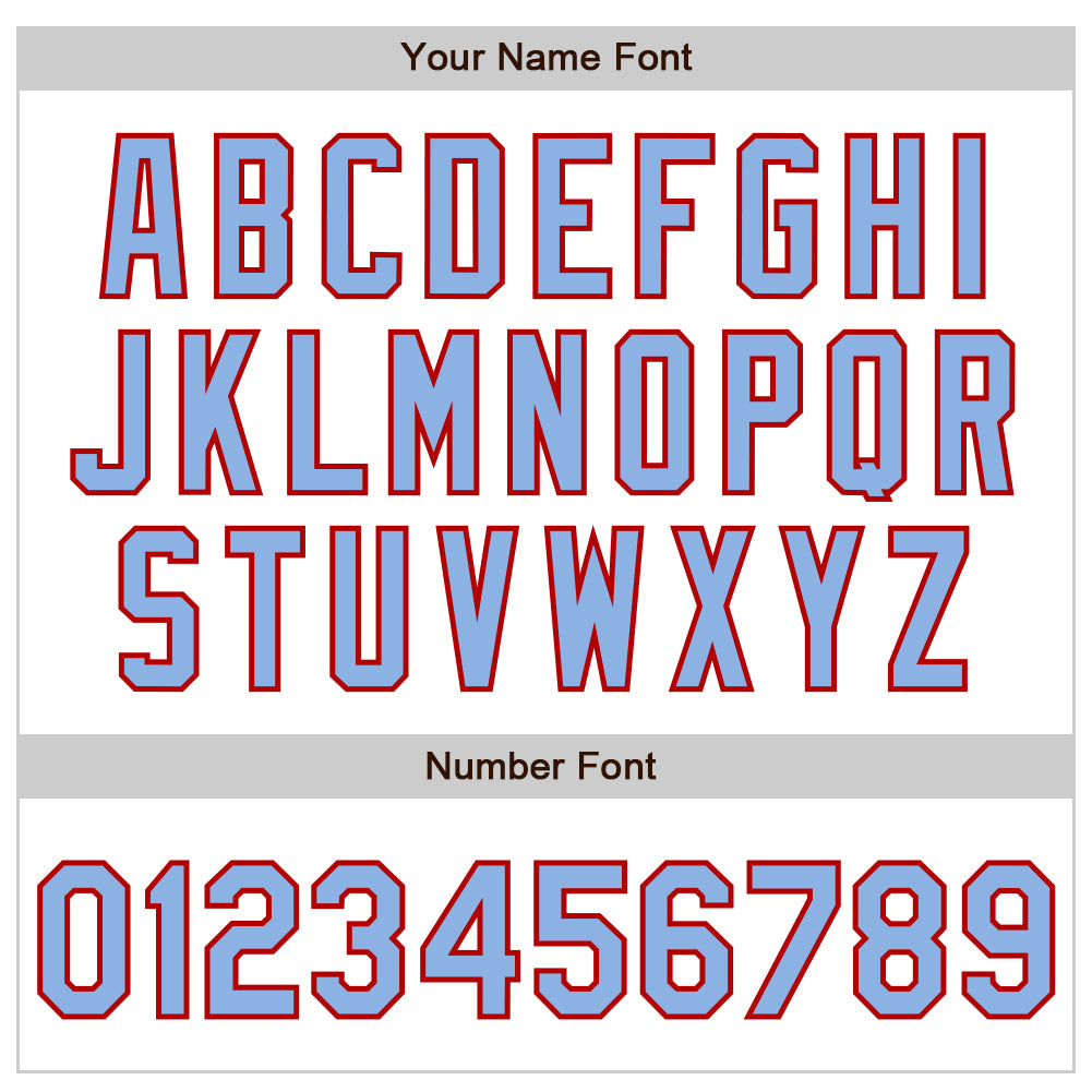 Custom White Light Blue-Red Authentic Raglan Sleeves Baseball Jersey - Sky-Custom