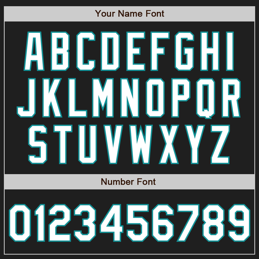 Custom Black White-Teal Authentic Raglan Sleeves Baseball Jersey - Sky-Custom