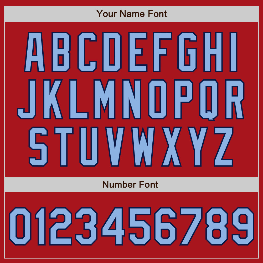 Custom Red Light Blue-Navy Authentic Raglan Sleeves Baseball Jersey - Sky-Custom