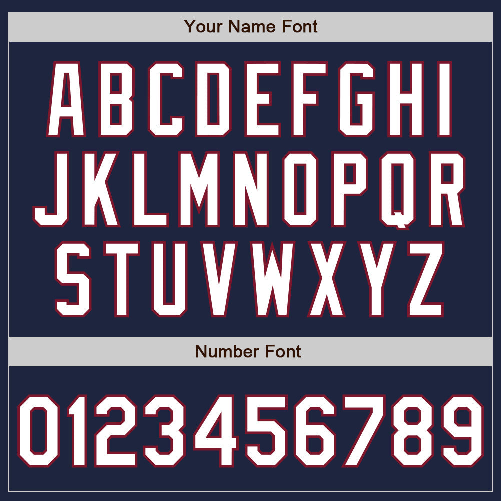 Custom Navy White-Crimson Authentic Raglan Sleeves Baseball Jersey - Sky-Custom