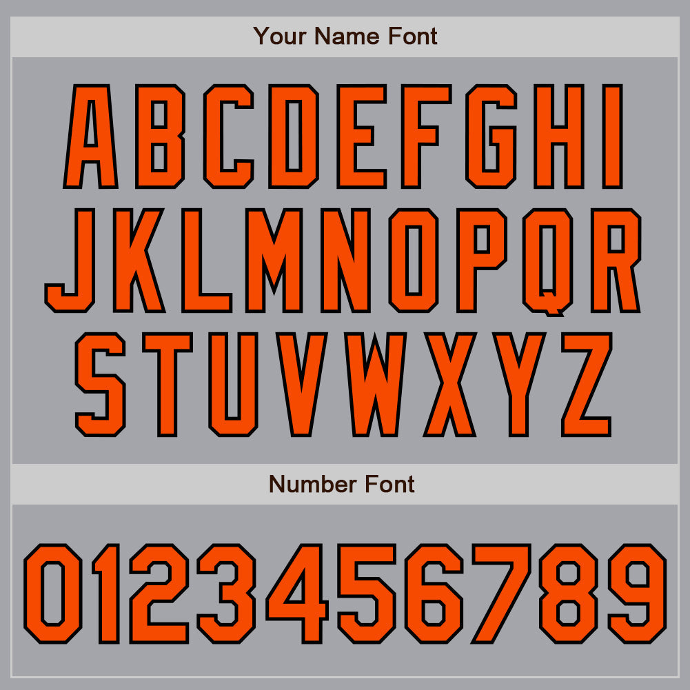 Custom Gray Orange-Black Authentic Raglan Sleeves Baseball Jersey - Sky-Custom