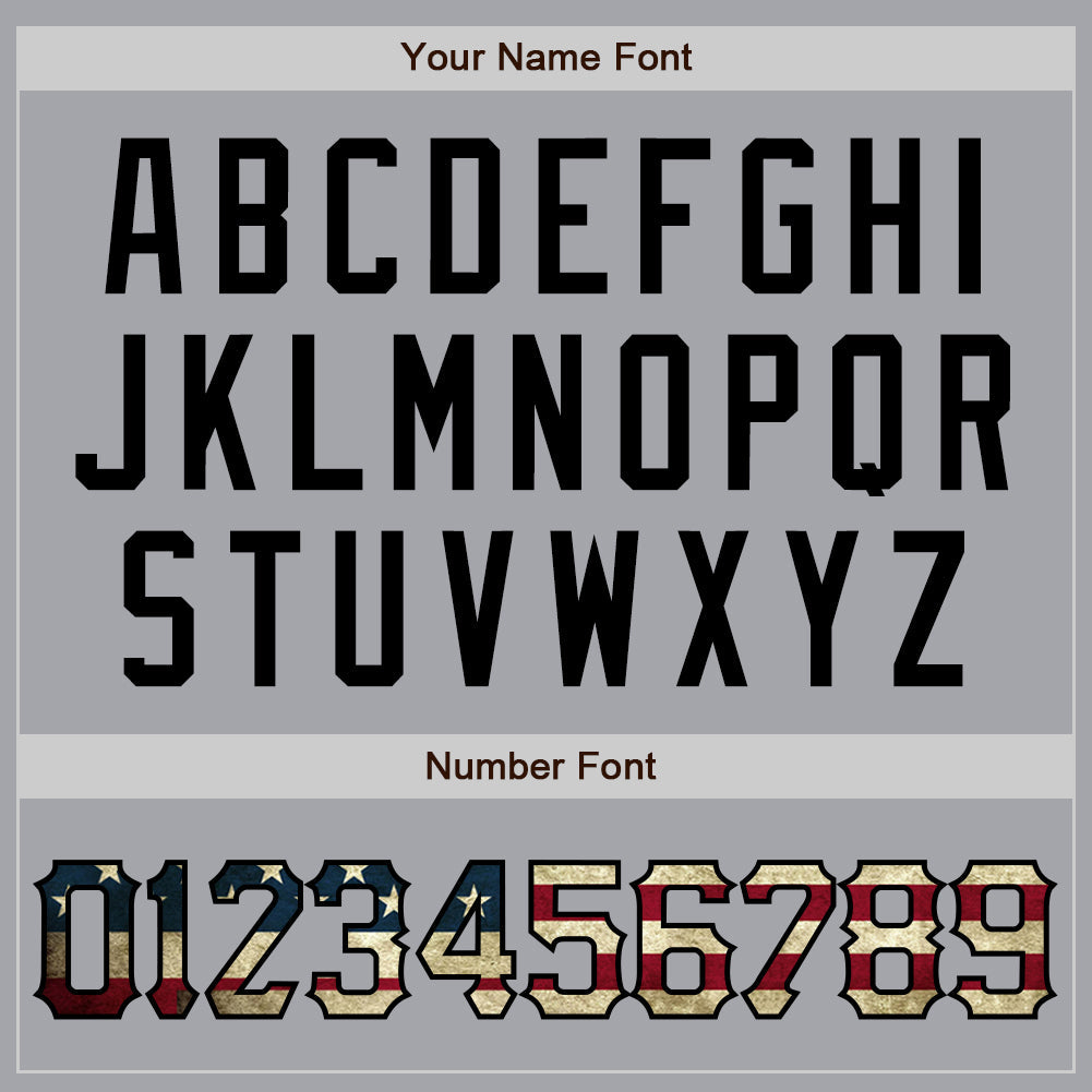 Custom Gray Vintage USA Flag-Black Authentic Raglan Sleeves Baseball Jersey - Sky-Custom