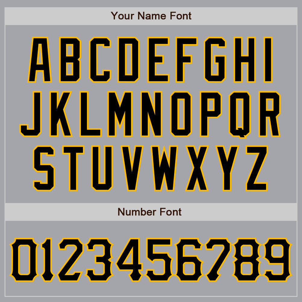 Custom Gray Black-Gold Authentic Raglan Sleeves Baseball Jersey - Sky-Custom