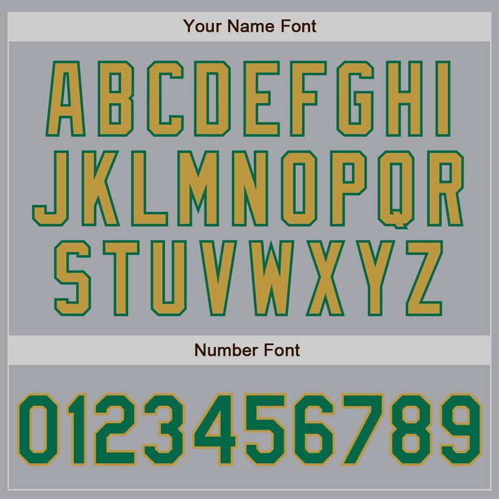 Custom Gray Kelly Green-Old Gold Authentic Raglan Sleeves Baseball Jersey - Sky-Custom