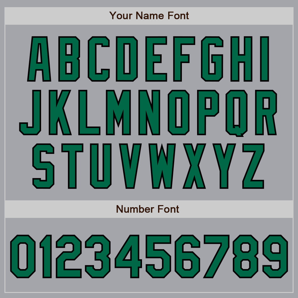 Custom Gray Kelly Green-Black Authentic Raglan Sleeves Baseball Jersey - Sky-Custom