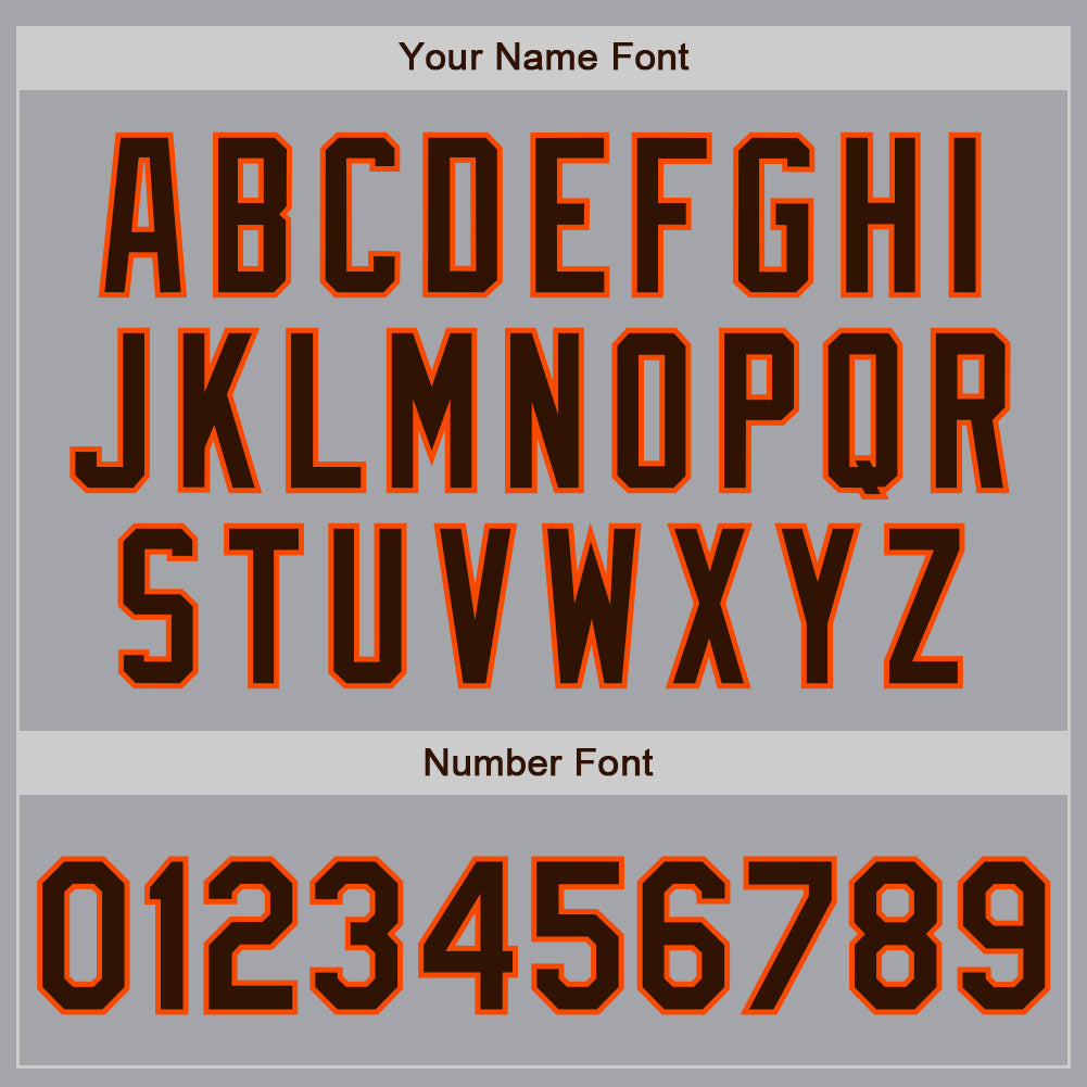 Custom Gray Brown-Orange Authentic Raglan Sleeves Baseball Jersey - Sky-Custom