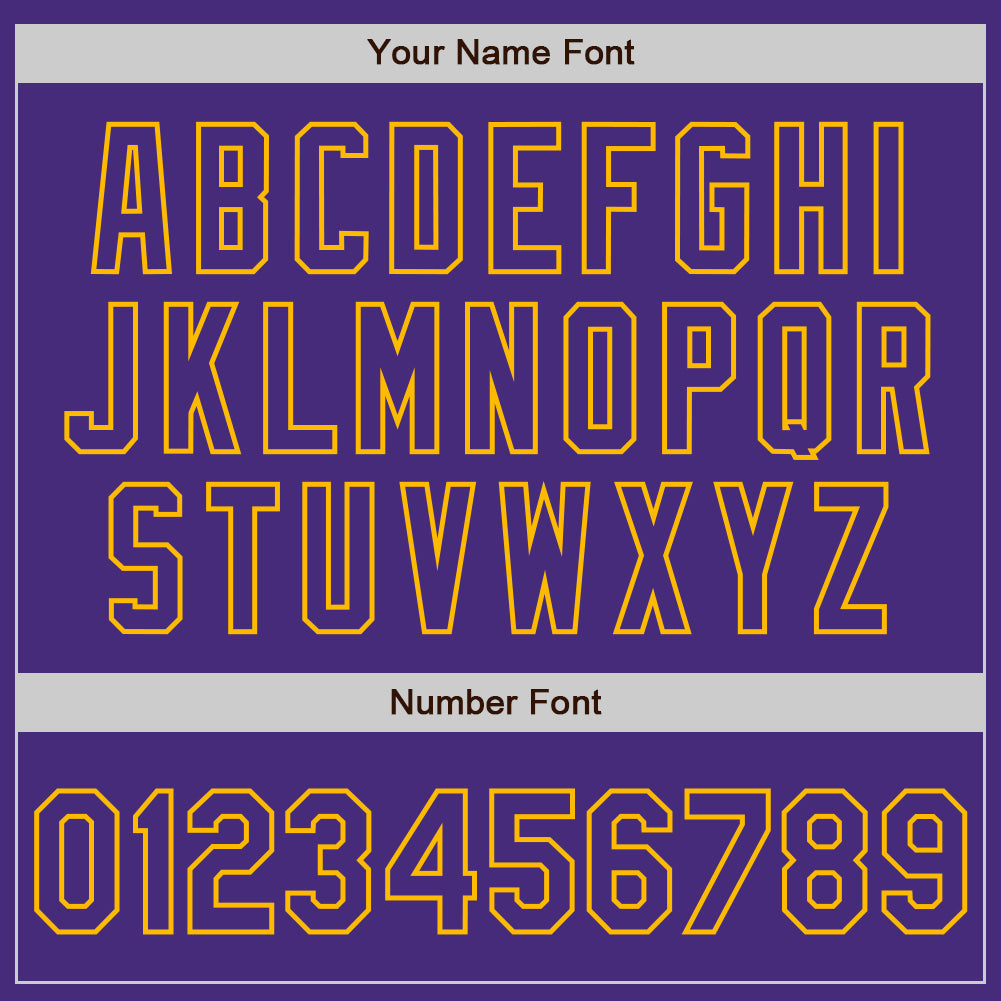 Custom Purple Gold Authentic Raglan Sleeves Baseball Jersey - Sky-Custom