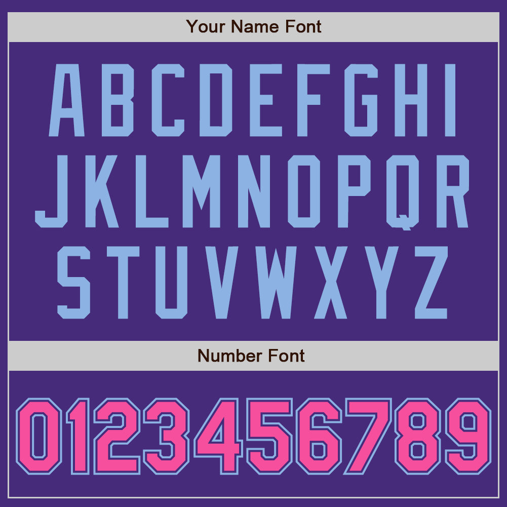 Custom Purple Pink-Light Blue Authentic Raglan Sleeves Baseball Jersey - Sky-Custom