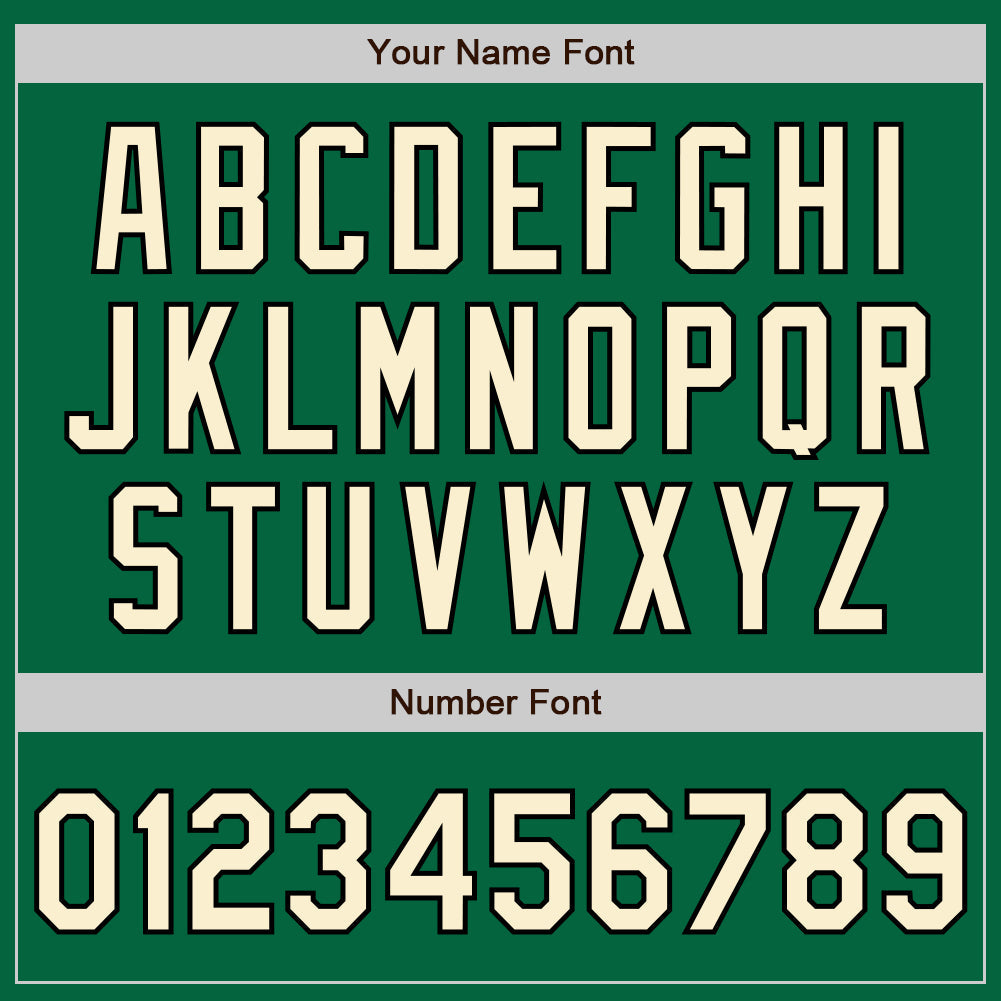 Custom Kelly Green Cream-Black Authentic Raglan Sleeves Baseball Jersey - Sky-Custom