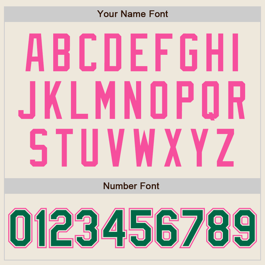 Custom Cream Kelly Green-Pink Authentic Raglan Sleeves Baseball Jersey - Sky-Custom