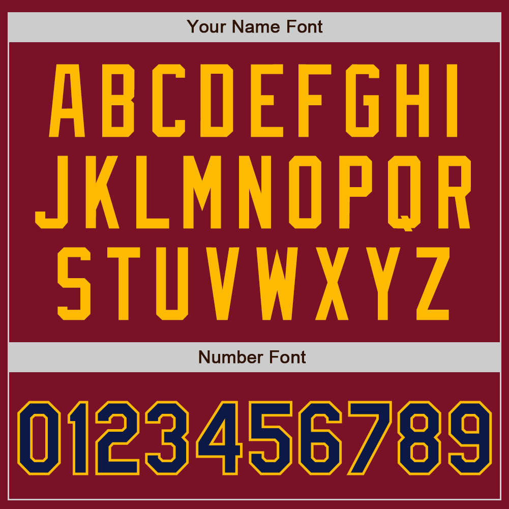 Custom Crimson Navy-Gold Authentic Raglan Sleeves Baseball Jersey - Sky-Custom