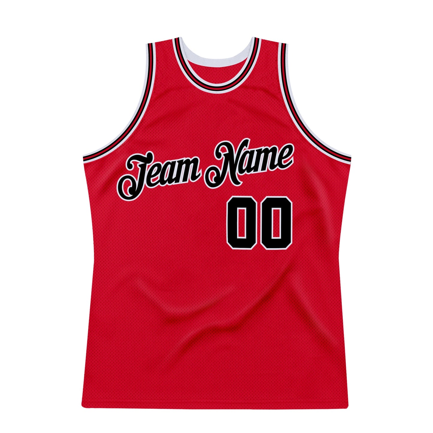 Custom Red Black-Red Authentic Throwback Basketball Jersey - Sky-Custom