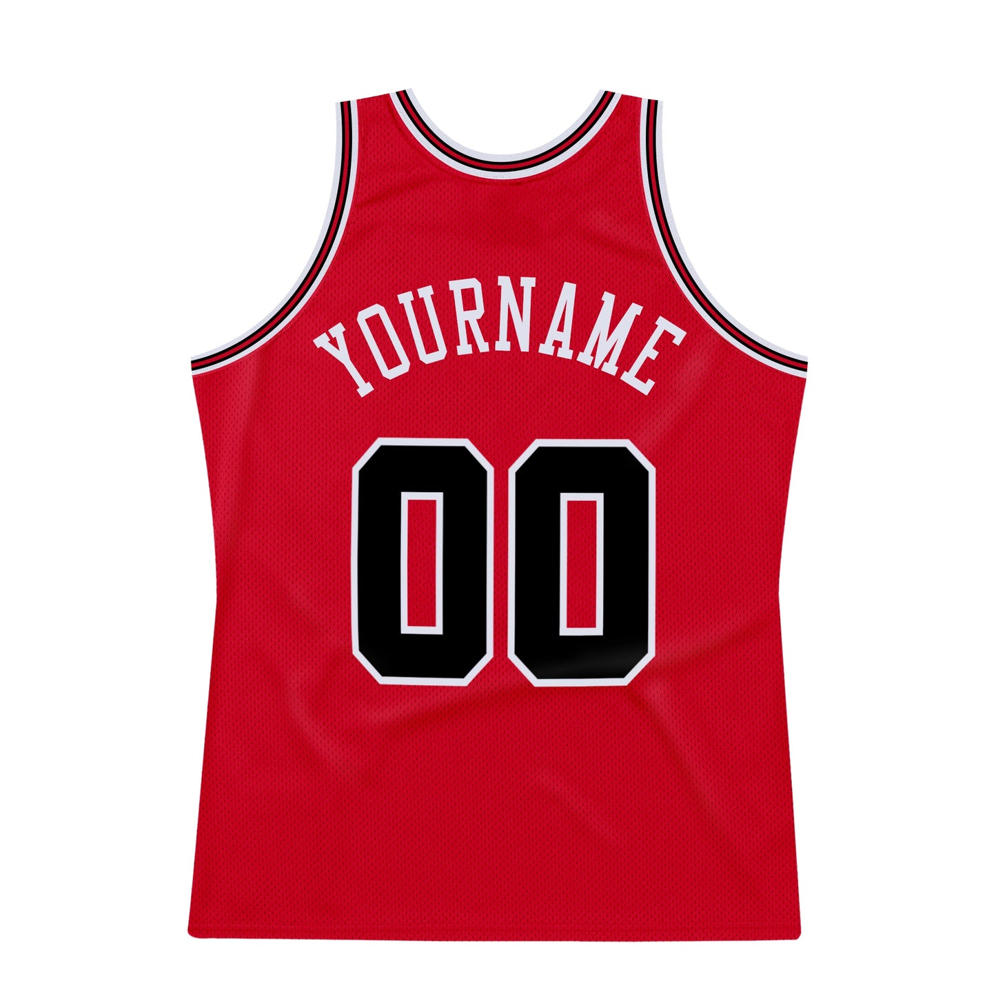Custom Red Black-Red Authentic Throwback Basketball Jersey - Sky-Custom