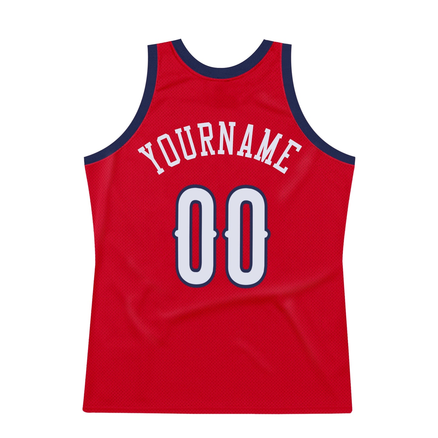 Custom Red White-Navy Authentic Throwback Basketball Jersey - Sky-Custom