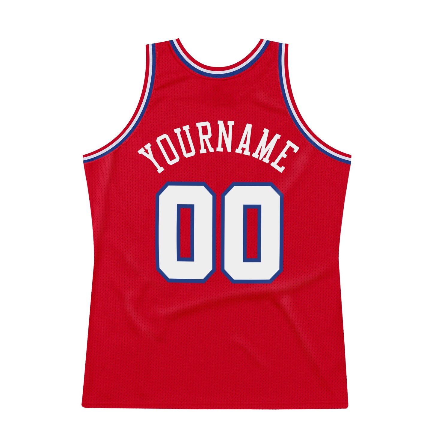 Custom Red White-Royal Authentic Throwback Basketball Jersey - Sky-Custom