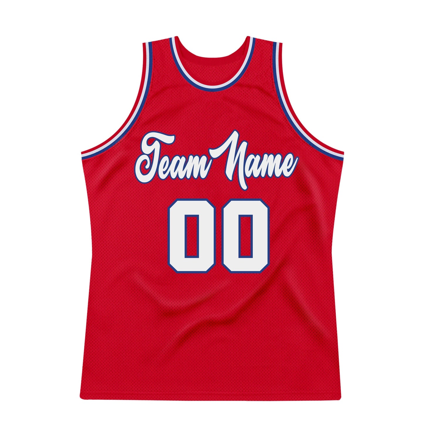 Custom Red White-Royal Authentic Throwback Basketball Jersey - Sky-Custom