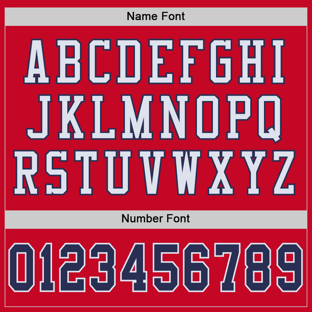 Custom Red Navy-White Mesh Authentic Throwback Football Jersey - Sky-Custom