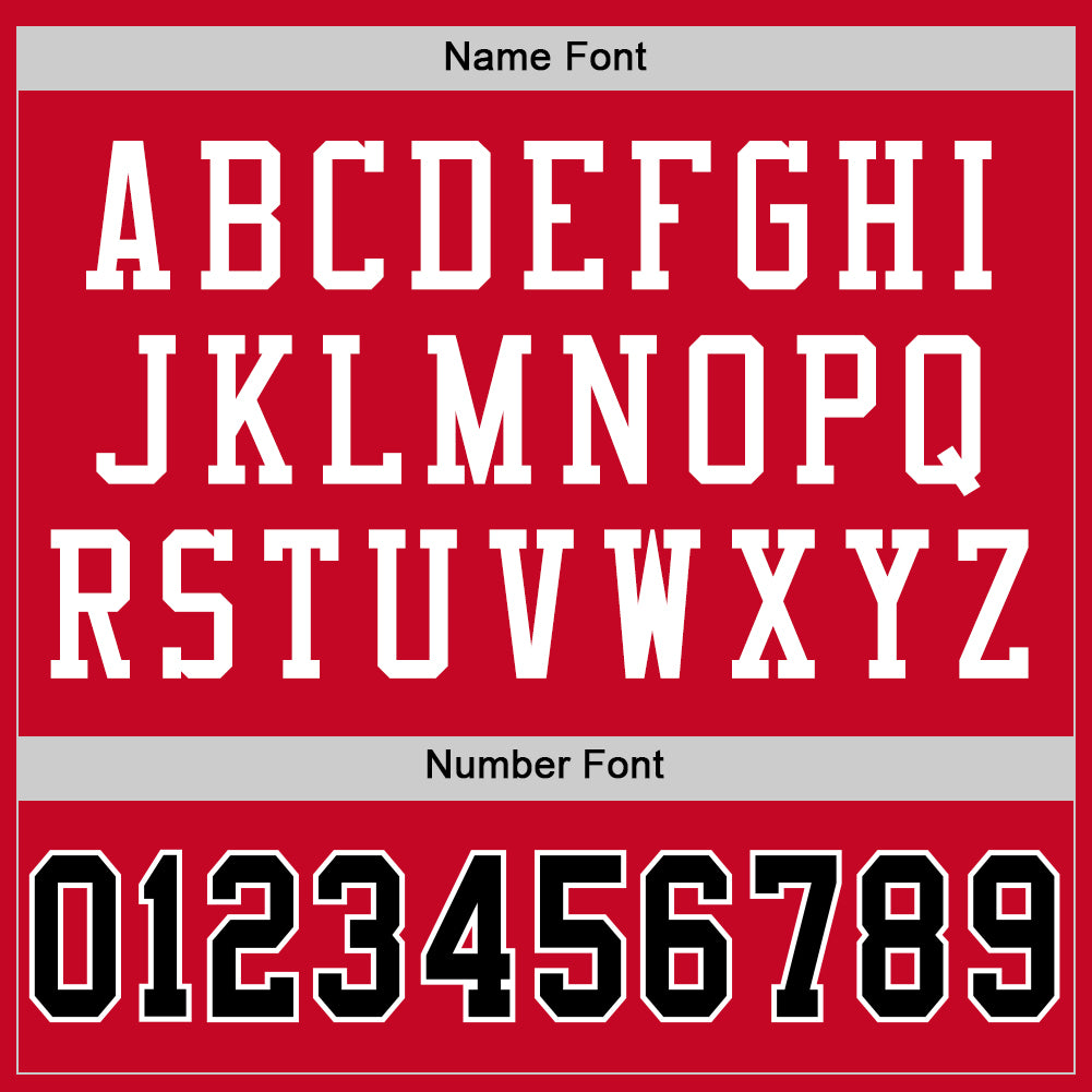 Custom Red Black-White Mesh Authentic Throwback Football Jersey - Sky-Custom