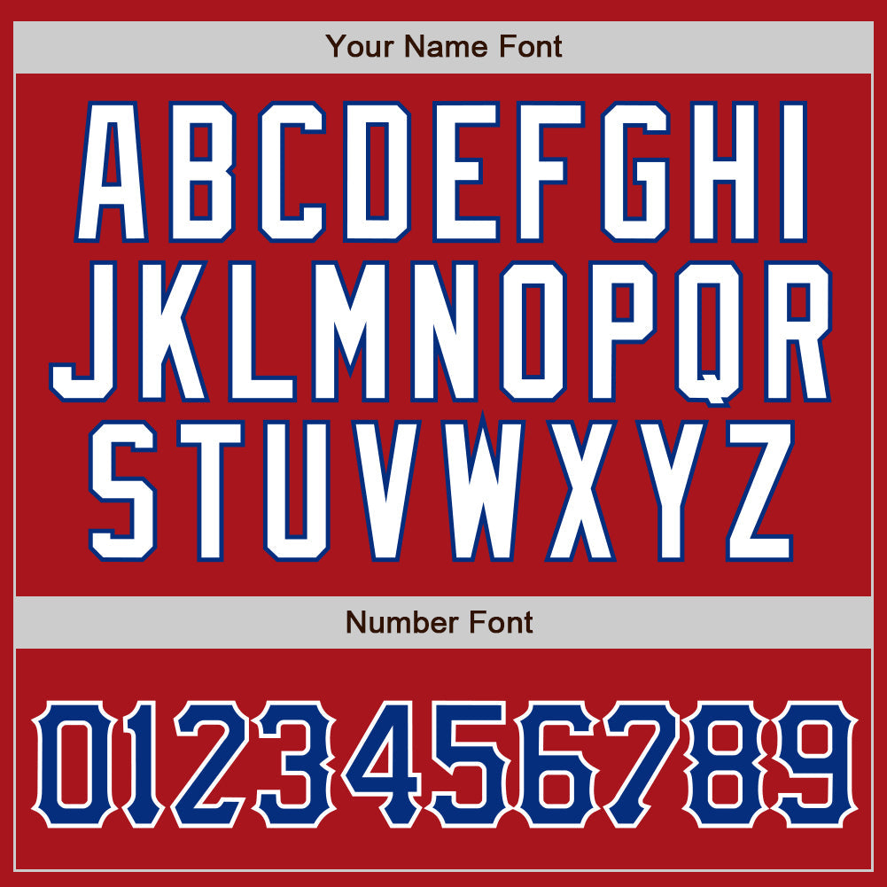 Custom Red White Pinstripe Royal-White Authentic Baseball Jersey - Sky-Custom