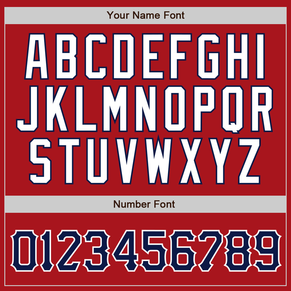 Custom Red White Pinstripe Navy-White Authentic Baseball Jersey - Sky-Custom