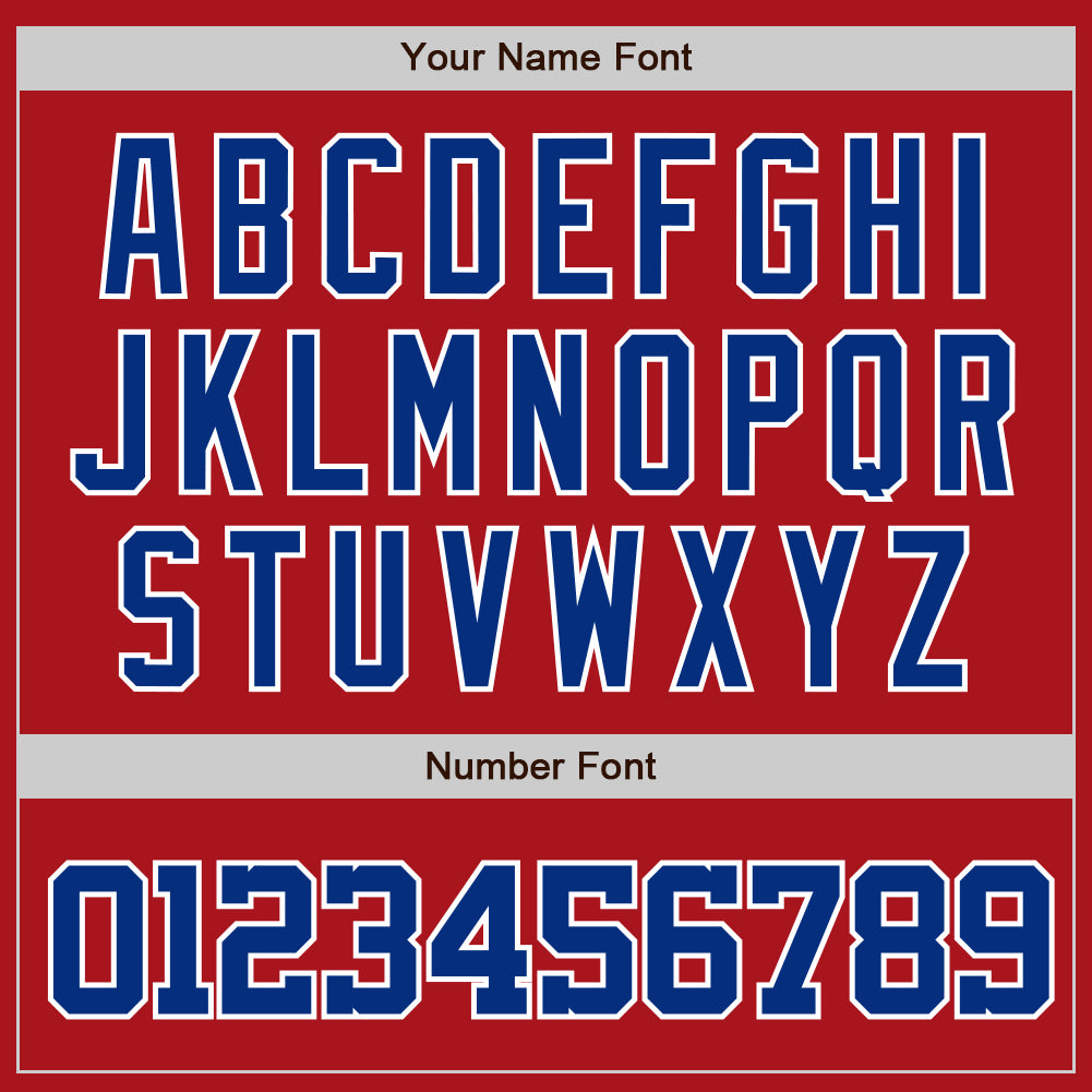 Custom Red Royal-White Authentic Baseball Jersey - Sky-Custom