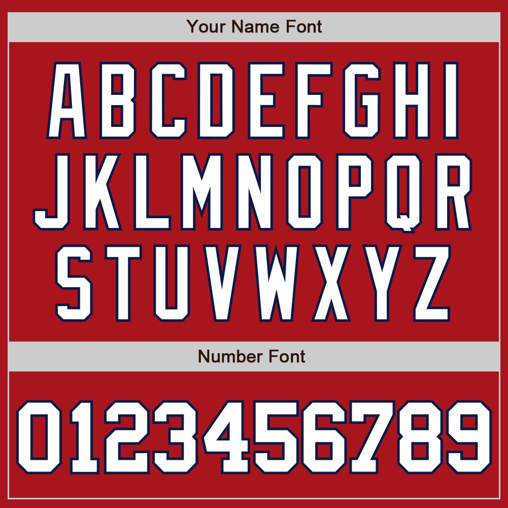 Custom Red White-Navy Authentic Baseball Jersey - Sky-Custom