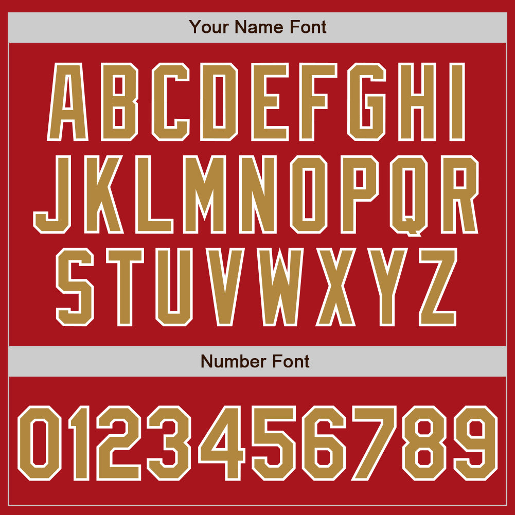 Custom Red Old Gold-White Authentic Baseball Jersey - Sky-Custom