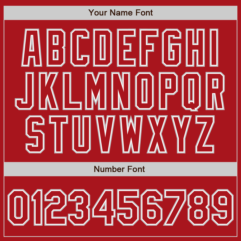 Custom Red Red-Gray Authentic Baseball Jersey - Sky-Custom