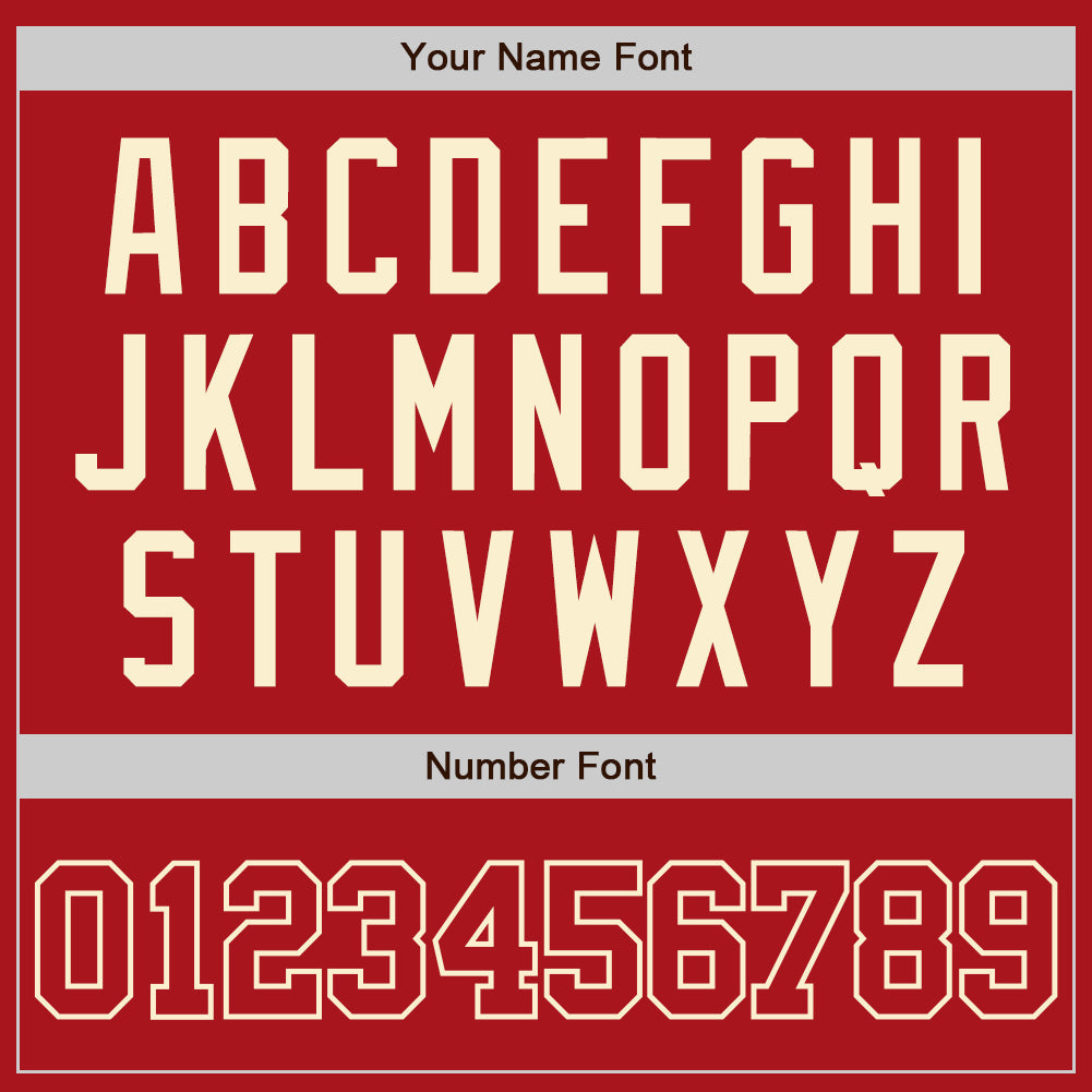 Custom Red Red-Cream Authentic Baseball Jersey - Sky-Custom