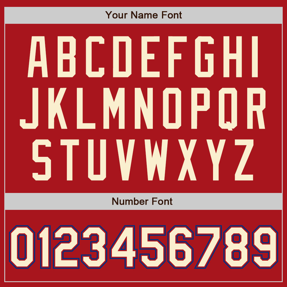 Custom Red Cream-Royal Authentic Baseball Jersey - Sky-Custom