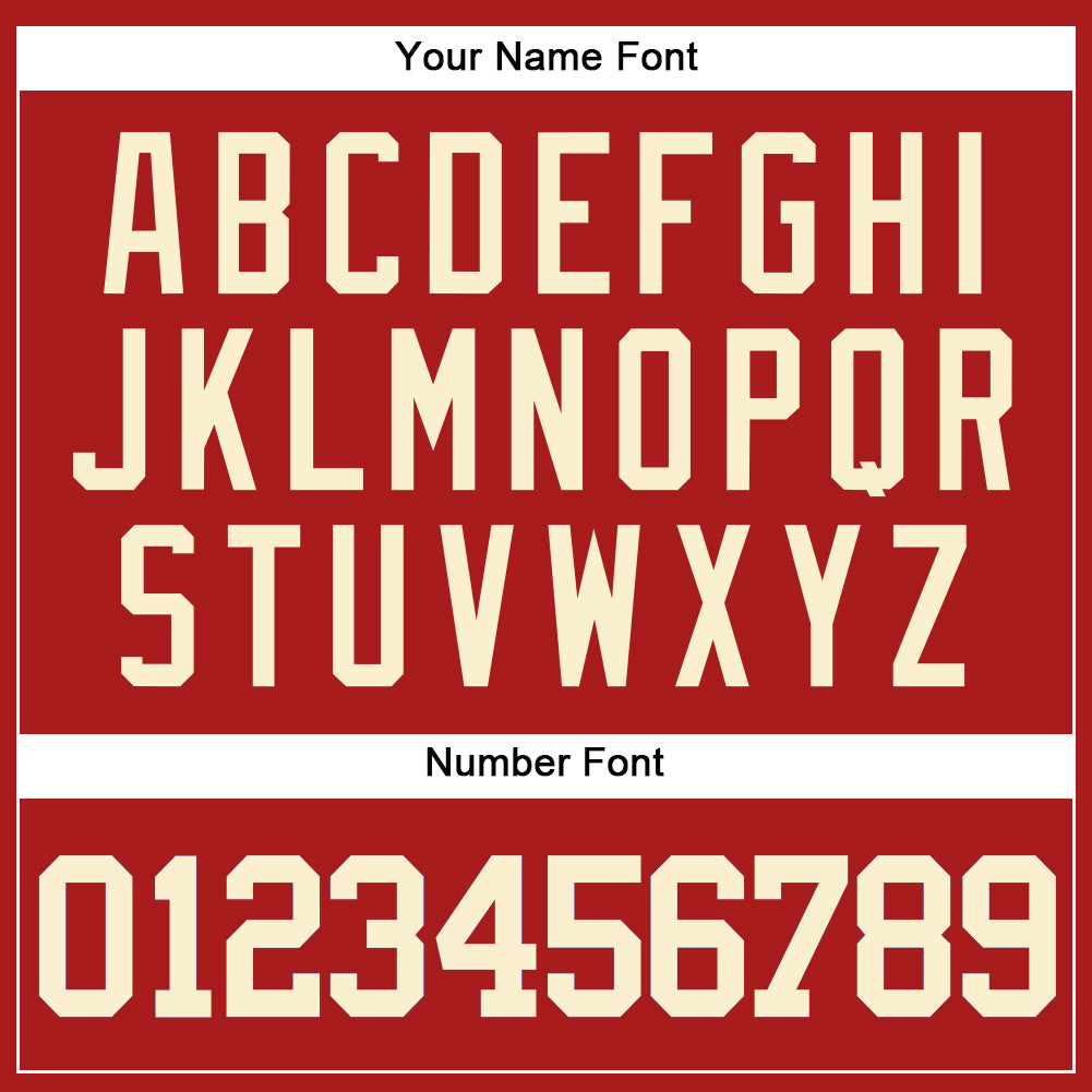 Custom Red Cream Authentic Baseball Jersey - Sky-Custom