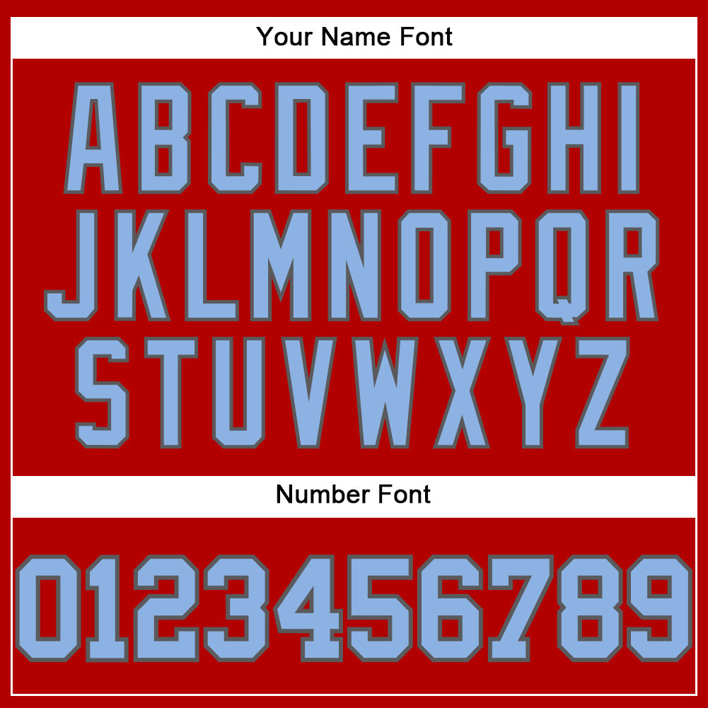 Custom Red Light Blue-Steel Gray Authentic Baseball Jersey - Sky-Custom