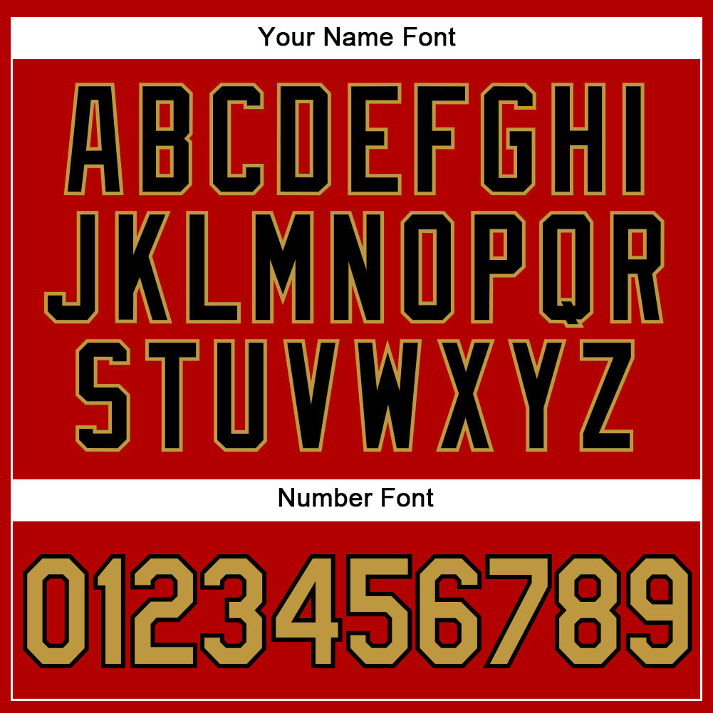 Custom Red Black Pinstripe Old Gold Authentic Baseball Jersey - Sky-Custom