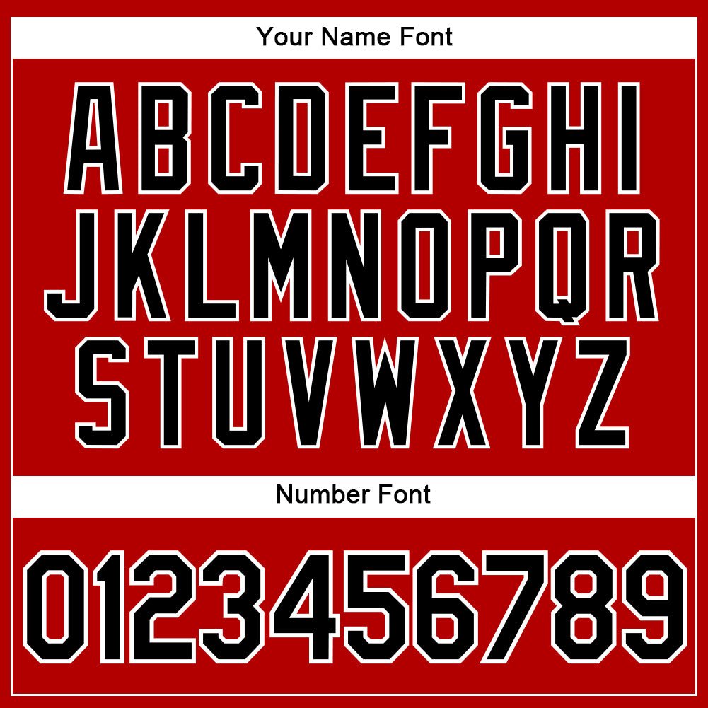 Custom Red White Pinstripe Black Authentic Baseball Jersey - Sky-Custom