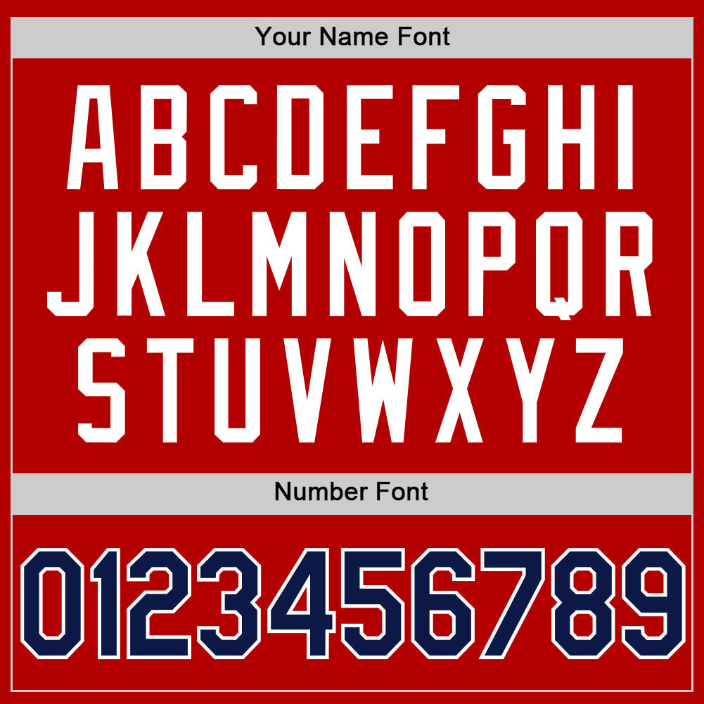 Custom Red Navy-White Authentic Throwback Baseball Jersey - Sky-Custom